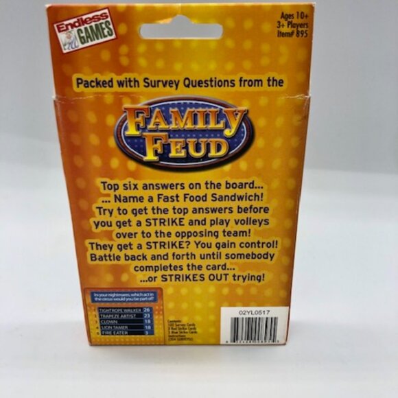 Family Feud Strikeout Card Game Party Fun - Picture 2 of 2
